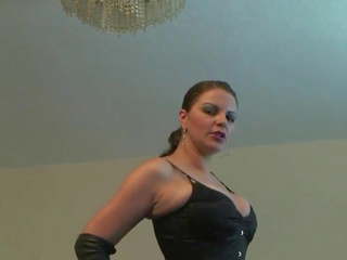 German Leather mademoiselle JOI, Free German Mobile HD adult clip 9d